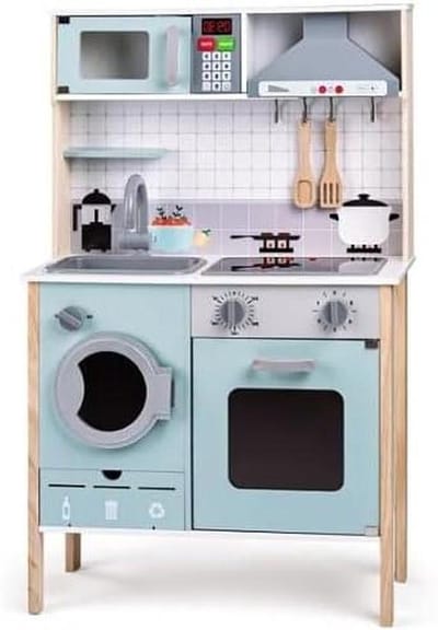 Kinderkeuken - Houten Speelkeuken - Urenlang Spelen - Licht en Geluid - Vanaf 3 Jaar - Houtkleur