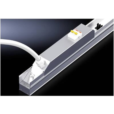 Rittal 7859090 19 inch Spanningsrail voor patchkast Aluminium profiel Aluminium (geëloxeerd)