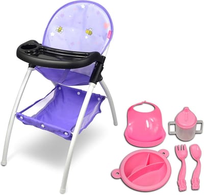 Opvouwbare Poppenwagen voor Kinderen - Speelgoed voor 2-7 Jaar - Geschikt voor Poppen tot 18 Inch