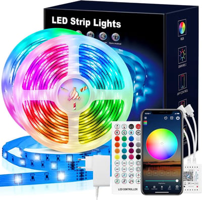 Ledstrip Set - Lichtketting Kamer - Sfeer Creëren - Bluetooth App Bediening - 20 Meter - Meerkleurig