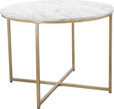 Maro-Eettafel - 90 cm - Marmerlook