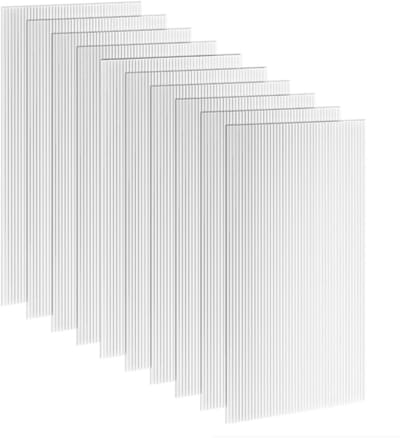 Outsunny polycarbonaat panelen - Polycarbonaat - 120 x 60 x 0,4 cm - Transparant