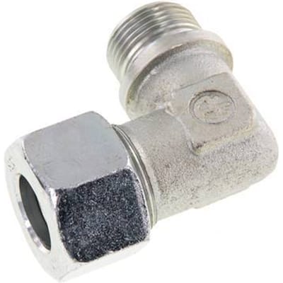 G 3/4'' Buitendraad x 20S Verzinkt Stalen L-Fitting 90graden 400 Bar DIN 2353 - FL2E-MC-EZ-034G-20-S