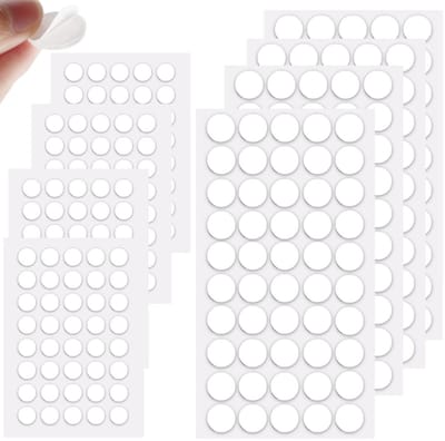 Verpakking van 360 Dubbelzijdige Lijmplaatjes, Transparant Acryl voor Posters, Herbruikbaar en Verwijderbaar, Geschikt voor Metaal, Glas, Muur en Hout, 20 mm en 10 mm