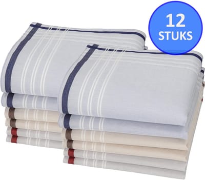 Soft – Zakdoeken – Zakdoeken heren – 12 stuks – Model 16