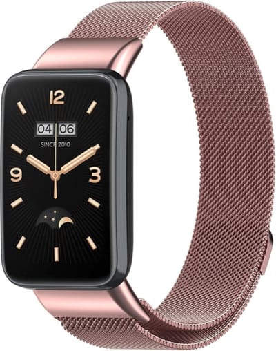 By Qubix - Milanese bandje - Rosé goud - Geschikt voor Xiaomi Smart Band 7 Pro / Mi Band 7 Pro bandje