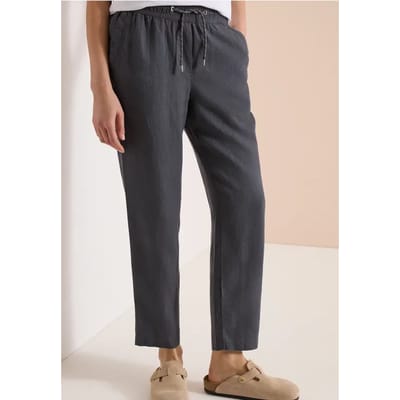 Slim Legs broek in causale pasvorm van linnen