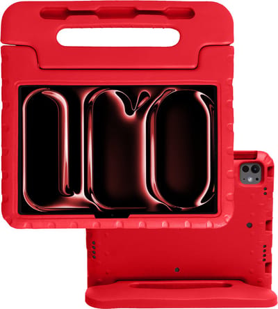 Hoes - Geschikt voor Apple iPad Pro (2024/2025) - 11 inch - Kinderhoes Shockproof Bumper - Kidsproof Case - Tablet Hoesje - Kinder Hoes Cover - Rood