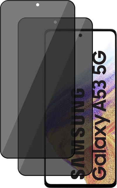 Privacy Screenprotector geschikt voor Samsung Galaxy A53 - 2x Gehard Glas Full Screen Tempered Glass Screen Protector