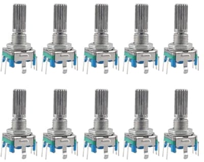 Rotary Encoder Code Schakelaar - 10 Stuks - 360 Graden Roterend - Digitale Potentiometer - 5 Pin D-as 20mm