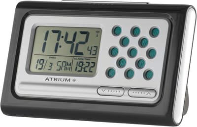 Digitale Draadloze Wekker voor Senioren met Snooze en Volumeregeling - Zwart/Zilver