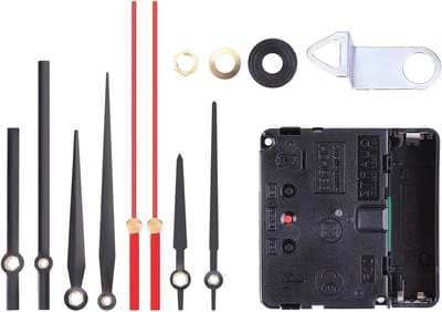 Stille Wandklok met Hands, DCF Radiogestuurd Mechanisme, Zwart, Perfect voor DIY Vervangingen en Elektrische Onderdelen