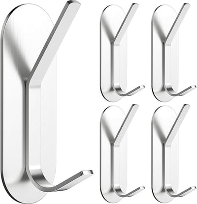 5 Stuks - handdoekhaakjes - handdoekhaakjes zelfklevend - zelfklevende haakjes - ophanghaken zelfklevend - ophanghaken gereedschap - Badkamerhaken - handdoek haakhanddoekhaakjes zwart - handdoekhaak zelfklevend