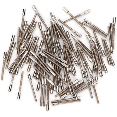100 stuks horlogeband schakelpen staaf veerstiften connectoren verwijderaar horloge reparatiegereedschap gray