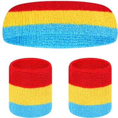 3 Pièces/Kit Bandeau de Sueur pour Fitness, Course à Pied, Vélo, Bandeau de Sueur pour la Tête Hommes et Femmes Élastique Respirant Bandes pour Cheveux de Yoga Bandeaux de Sueur pour la Tête