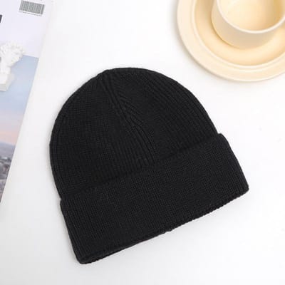 Hoed Vrouwen Winter Effen Kleur Lichte Plaat Gebreide Hoed Koppel Student Warme Wol Hoed Koreaanse Koude Hoed Mannen average size beige