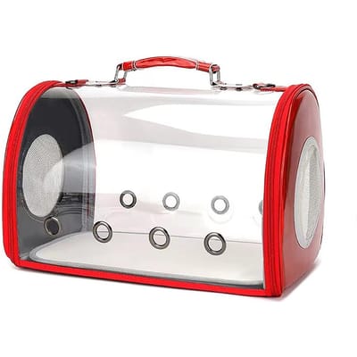 Transparante Capsule Huisdier Handtas Grote Capaciteit Kat Handdrager Twee Zijden Ventilatiegaten Draagbaar gray