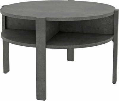 Salontafel - Koffietafel - Woonkamer Inrichten - Betonlook Design - 74.4 x 45.5 x 74.4 cm - Donkergrijs