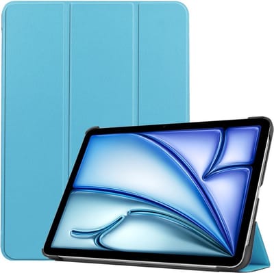 Coverup Tablethoes geschikt voor iPad Air 11 (2024/2025/2026) Hoesje - Tri-Fold Book Case met Wake/Sleep - Lichtblauw