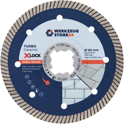 WS24 Diamanttrennschijf X-Lock® Premium Fijne Steen 125 mm - WS24-100435