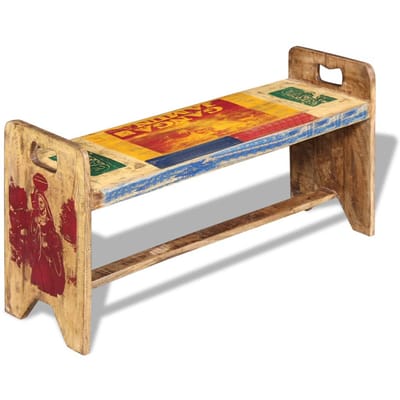 vidaXL - Bank - 100x30x50 - cm - massief - gerecycled - hout
