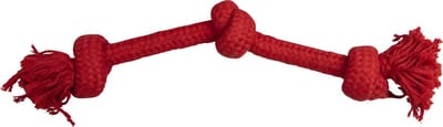 Jack And Vanilla hondenspeelgoed - Lengte 48cm - Honden speelgoed - Flostouw hond - Puppyspeelgoed - Playscent Touw - Rund - Rood