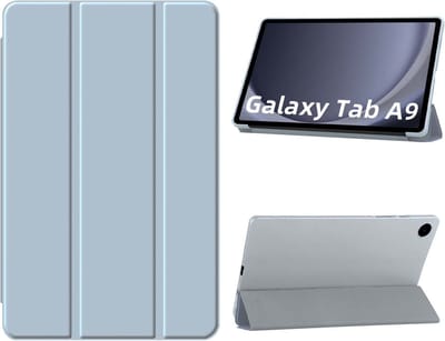 Hoes Geschikt voor Samsung Galaxy Tab A9 / Galaxy Tab A11 8.7 inch hoes – tri-fold bookcase met auto/wake functie - 8,7 Inch – Licht blauw