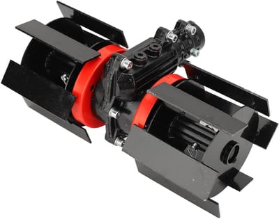 Diepe ploegwiel met 9 tanden en rechte mes voor grasmaaien en grondverwerking, universele 2-in-1 accessoires voor gazonmaaiers (26mm)