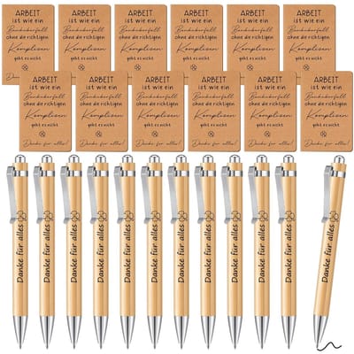 Dailygoods- Balpen Set - 12 Stuks - Gelinieerd Notitieboek - Draagbaar - Cadeau voor Collega's - Praktisch - Handig Formaat - Schrijfset