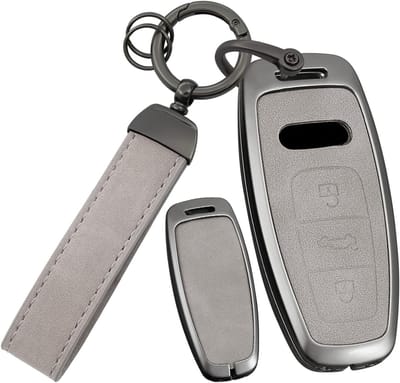 Leren sleutelhoes voor Audi A3, A6, A7, A8, E-Tron, S6, RS6, S7, RS7, Q7, SQ7, Q8, SQ8 2019-2024 - Bescherming, Sleutelhanger en Accessoires