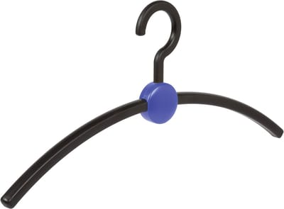 De Kledinghanger Gigant - Garderobehanger - Jassenhanger - Volwassenen - 708730 - 24 Stuks - Point - Kunststof - Zwart - Blauw - 45 cm - Kledinghanger - Kleerhanger (708730/24)