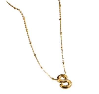 Plux Fashion S Ketting - Goud - 2mm/47cm + 5cm verlengstuk - Sieraden - Gouden Ketting - A Chain - Stainless Steel - Ketting - HipHop Ketting - Schakel Ketting - Sieraden Cadeau - Gouden Ketting Dames - Ketting Met Hanger - Halloween - Oktoberfeest