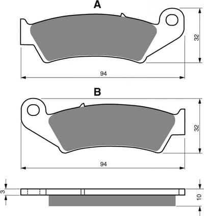 Gold Fren-remblok voor Honda 750 RVF RC45 (1994-1998), achterzijde, nieuw