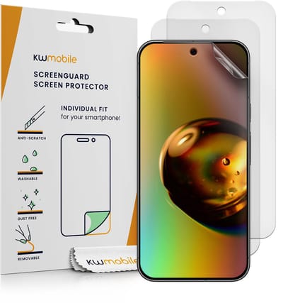 kwmobile Set of 3 Screen Protectors Compatible with Google Pixel 11 Pro/Pixel 10 Pro/Pixel 9 Pro - Anti-Glare Anti-Fingerprint Display Films - Matte