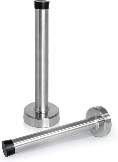 Extra Lange Deurstopper 6 Inch - Rubber Wandbeugel voor het Voorkomen van Deurschade en Klappen - Roestvrijstalen Stevige Deurstopper met Wandbevestiging