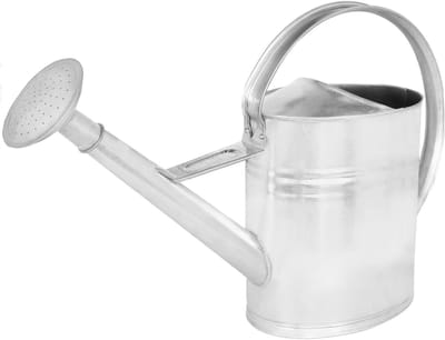 KOTARBAU® Gieter, Plantengieter, Verzinkt Staal, 12 L, Zilver, Met Afneembare Broes, Bloemengieter, Ergonomische Handgreep, Kamerplanten Gieter