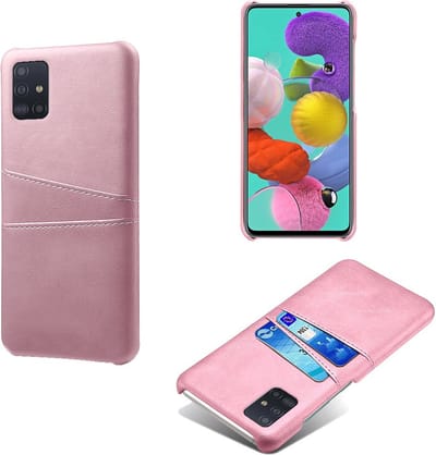 Coverup Hoesje - Geschikt voor Samsung Galaxy A51 Hoesje - Coverup Dual Card Back Cover - Rose Gold