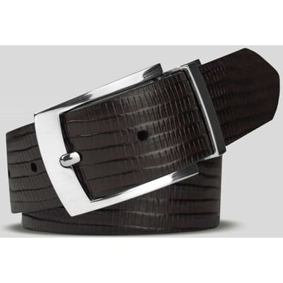 Meyer Riem Reversible Uni Subtle Texture Bruin-Zwart / male