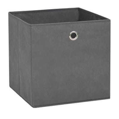 vidaXL - Opbergboxen - 4 - st - 28x28x28 - cm - nonwoven - stof - grijs