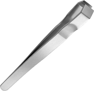 Gezichtshaar pincet - Precisie-tondeuse - Verzorgingsgereedschap - Schuine punt ontwerp - 10.3x0.95cm - Zilver