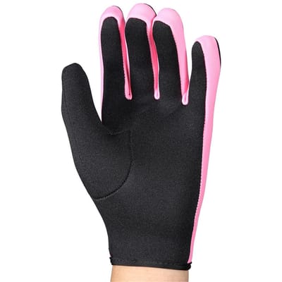 Set van 1 paar neopreen duikhandschoenen voor snorkelen, kajakken, kanoën en andere watersporten, zwart/roze, maat S S roze