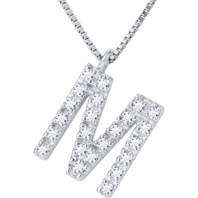 Collar ABC Diamonds 0,12 Cts BRIEF "M" 18K wit