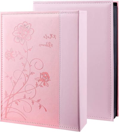 Groot Foto Album voor 300 Foto's - Luxe Leren Hoes voor Trouwen en Familieherinneringen - Geschikt voor 10x15 cm Afbeeldingen (Roze)