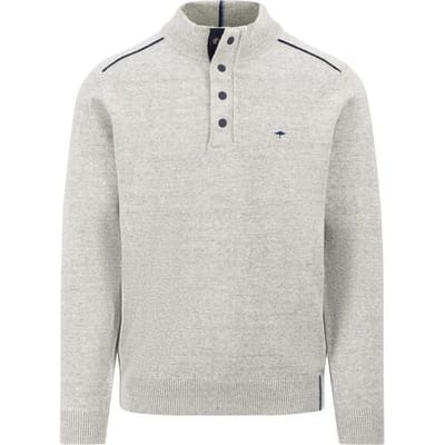Fynch-Hatton Trui Troyer Zip-Button Licht Grijs / male