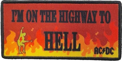 AC/DC - Highway To Hell Flames Patch - Multicolours