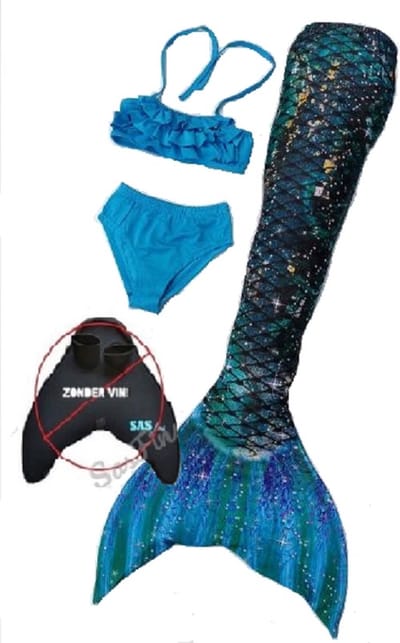 Zeemeerminstaart met bikini SKY maat 120 | Zonder monovin | Besteld vóór 15u? Woon je in Nederland? Dan levering volgende werkdag!