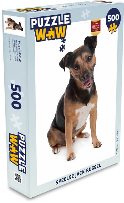 Puzzel Speelse Jack Russel hond - Legpuzzel - Puzzel 500 stukjes
