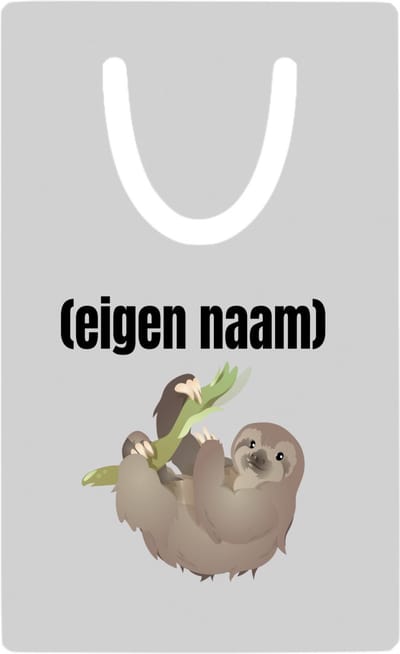Hacebo® - luiaard met eigen naam metalen boekenlegger - Luiaard - luiaard liefhebbers - iemand die houdt van luiaards - verjaardag - cadeau - kado Bladwijzer boekenleggers - 7.6 cm x 5cm
