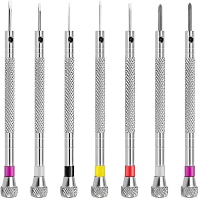 Mini Schroevendraaiers - Precisie Set - Kleine Reparatie - 7 Delig - Diverse Maten - Meerkleurig