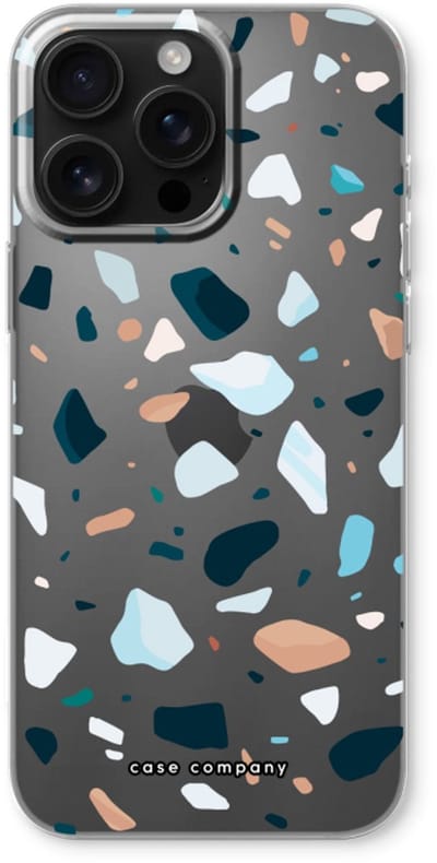 Case Company® - Hoesje geschikt voor iPhone 16 Pro Max hoesje - Terrazzo N°13 - Soft Cover Telefoonhoesje - Bescherming aan alle Kanten en Schermrand